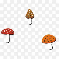矢量创意设计森林里的小蘑菇