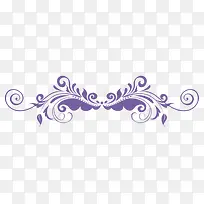 紫色欧式花纹装饰元素