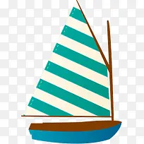 小帆船装饰图案