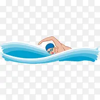游泳矢量运动员