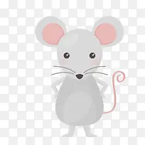 灰色呆萌设计小老鼠
