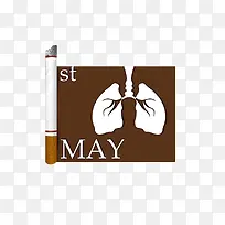 禁烟日公益广告肺部与香烟