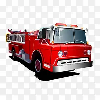 红色的消防车辆设计