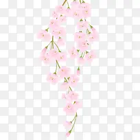 粉色美丽春季桃花花枝