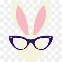 复活节眼镜小兔子
