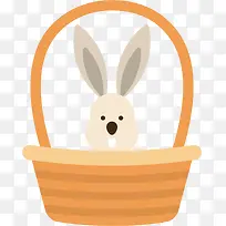 复活节卡通兔子篮子