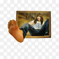 女孩的大脚