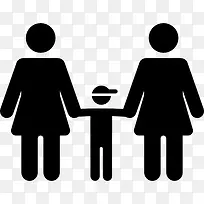Lesbian Couple和儿子图标