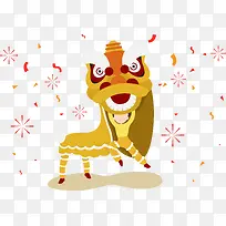 春节新年喜庆舞狮子