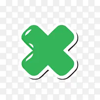 矢量绿色创口贴素材