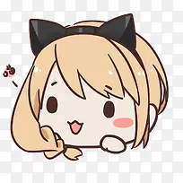 馒头妹呆萌表情免抠png