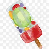 矢量图自制水果味冰棍
