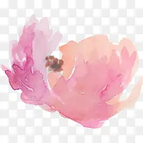 水彩质感手绘花朵