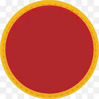 矢量图红色圆形边框
