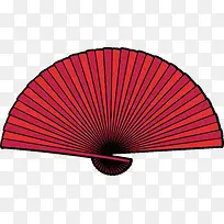 红色中国风折扇