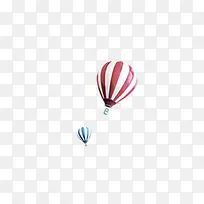 空中飘荡的热气球