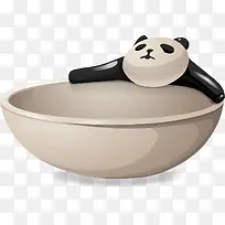 熊猫装饰陶瓷碗