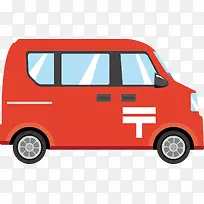 红色卡通汽车