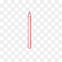 红色线条铅笔装饰