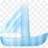 蓝色漂亮帆船