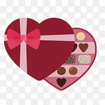 粉红色爱心礼盒巧克力