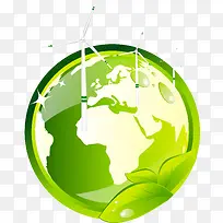 绿色地球环保图标