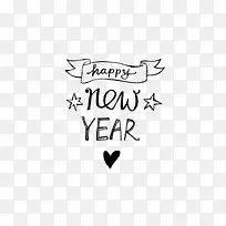 新年快乐英文字体
