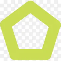矢量图绿色五边形