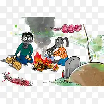 哀悼焚烧纸钱