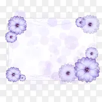 蓝紫色矢量花纹装饰素材