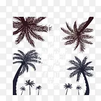夏天椰子树花纹海报