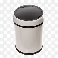 灰色黑盖子智能垃圾桶