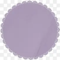紫色花边