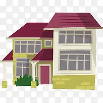 矢量现代建筑别墅房屋