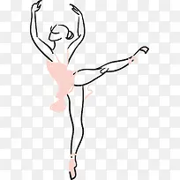 女芭蕾舞演员舞蹈侧面插图