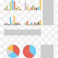商务报表柱状图矢量