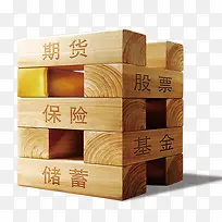 黄色立体装饰金融设计图