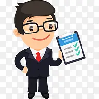 外企公司主管职员免抠图