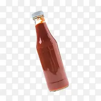 透明瓶子易碎玻璃番茄酱包装实物