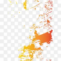 橘色油漆装饰矢量图
