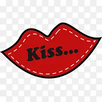 情人节kiss接吻红唇