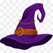 紫色万圣节的女巫帽