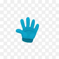 蓝色五指张开的手掌