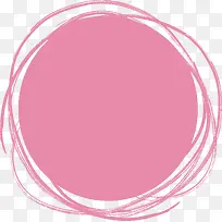 粉色水墨笔刷标题框