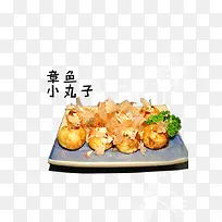 风味小吃章鱼小丸子单页设计
