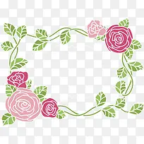 粉玫瑰浮雕花纹