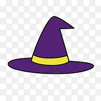 卡通紫色魔法师帽