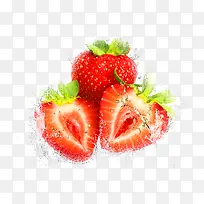免抠新鲜红色草莓
