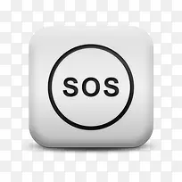 磨砂白广场图标标志SOS盘旋S