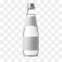 透明解渴带贴纸窄口的一瓶饮料实